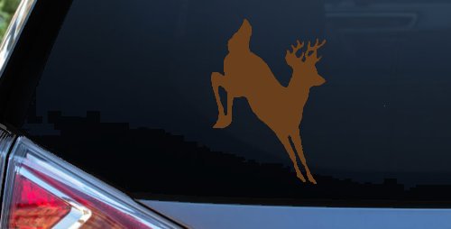 Deer Jumping Hunting Car or Truck Window Decal Sticker (Copper)