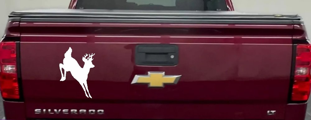 Deer Jumping Hunting Car or Truck Window Decal Sticker