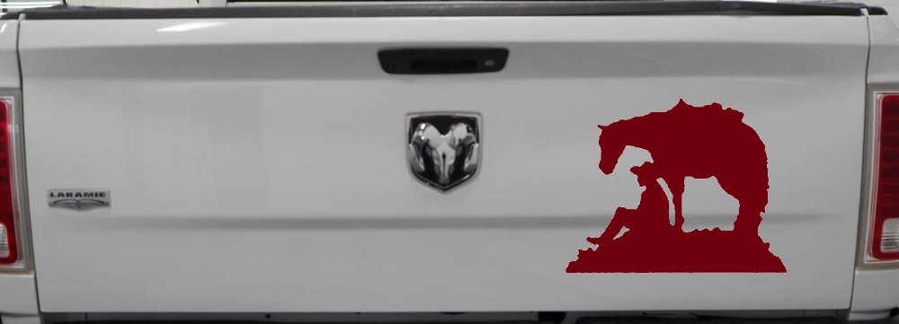 Cowboy and Horse Western Farm and Rodeo Car or Truck Window Decal Sticker
