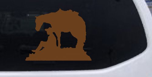 Cowboy and Horse Western Farm and Rodeo Car or Truck Window Vinyl Decal Sticker (Copper)