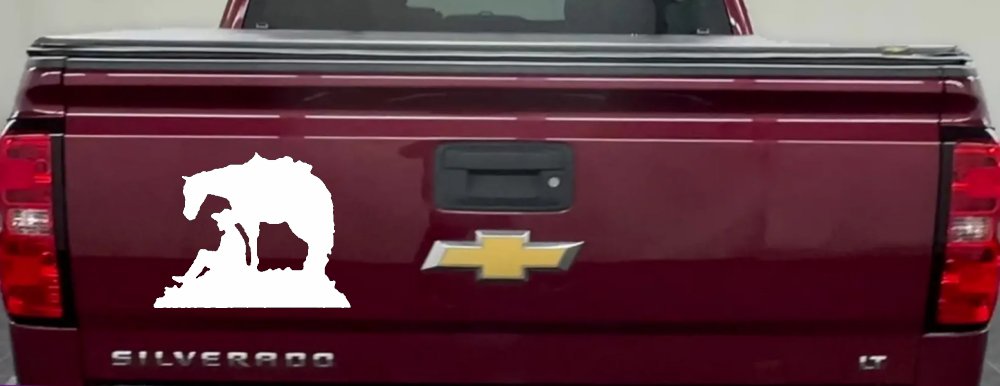 Cowboy and Horse Western Farm and Rodeo Car or Truck Window Decal Sticker