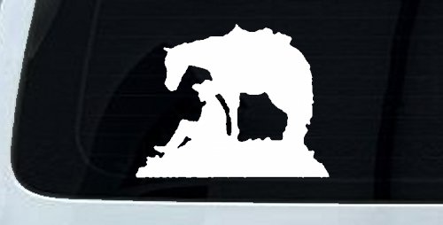 Cowboy and Horse Western Farm and Rodeo Car or Truck Window Decal Sticker