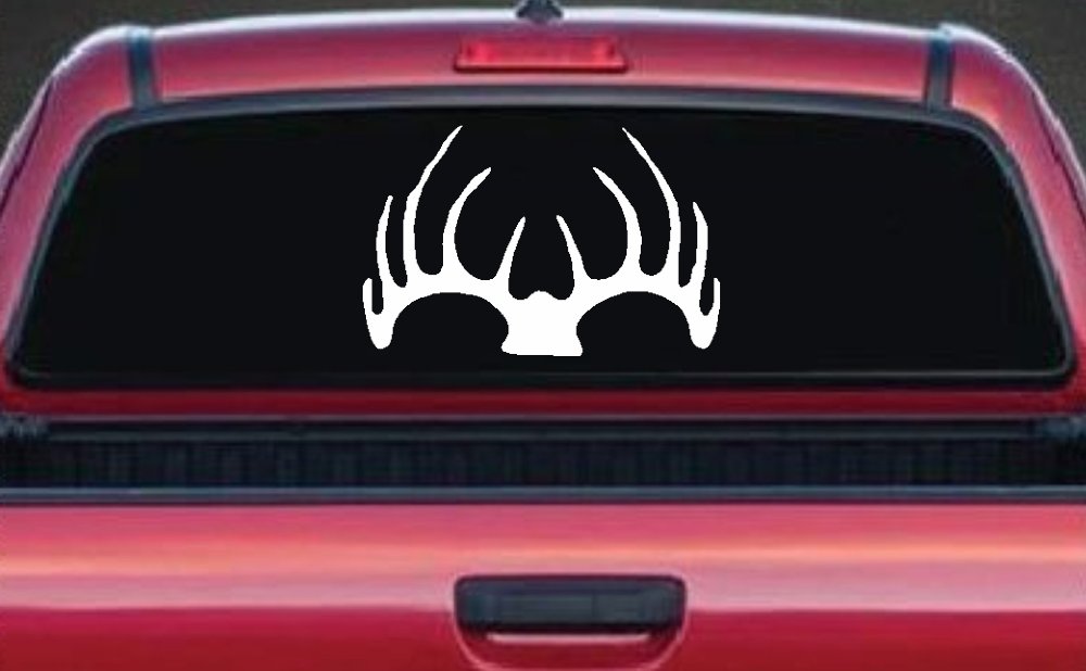 Deer Horns Hunting Car or Truck Window Decal Sticker