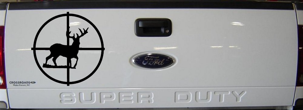 Deer in Scope Hunting Car or Truck Window Decal Sticker