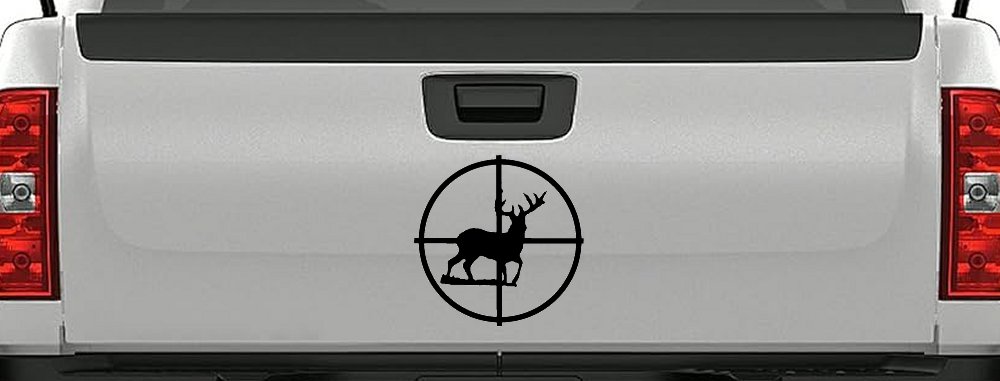Deer in Scope Hunting Car or Truck Window Decal Sticker