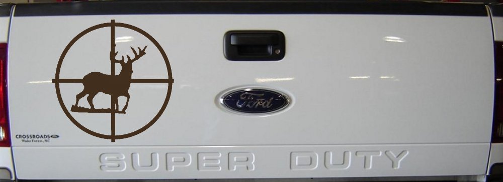 Deer in Scope Hunting Car or Truck Window Decal Sticker