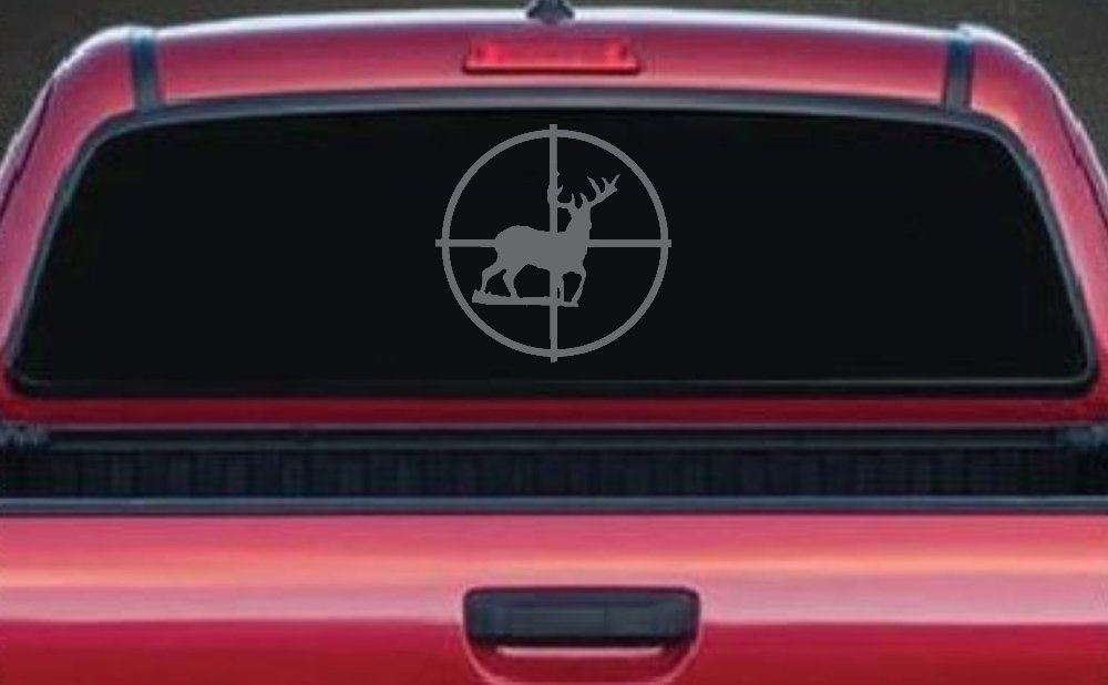 Deer in Scope Hunting Car or Truck Window Decal Sticker