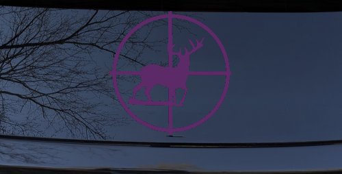 Deer in Scope Hunting Car or Truck Window Decal Sticker