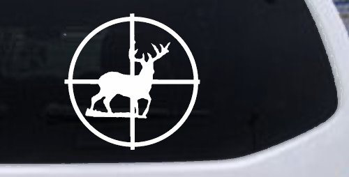 Deer in Scope Hunting Car or Truck Window Decal Sticker