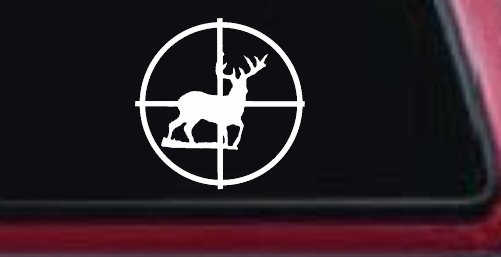 Deer in Scope Hunting Car or Truck Window Decal Sticker