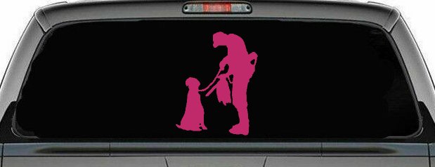 Foul Duck Bird Hunter with Dog Hunting Car or Truck Window Decal Sticker (Hot Pink)