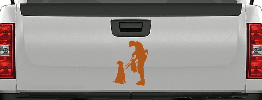 Foul Duck Bird Hunter with Dog Hunting Car or Truck Window Decal Sticker (Nut Brown)