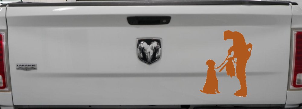 Foul Duck Bird Hunter with Dog Hunting Car or Truck Window Decal Sticker (Nut Brown)