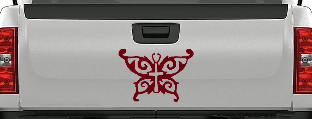Butterfly Wings with Cross Body Christian Car or Truck Window Decal Sticker