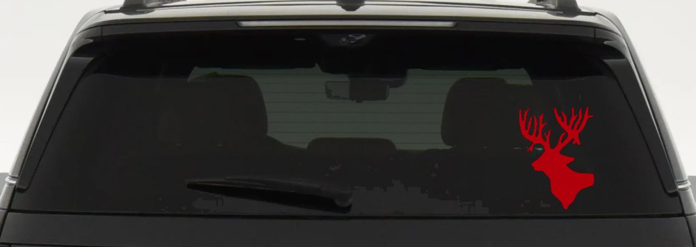 Deer Head Hunting Car or Truck Window Decal Sticker