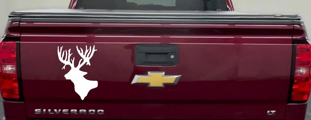 Deer Head Hunting Car or Truck Window Decal Sticker