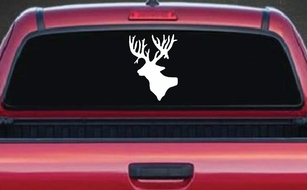 Deer Head Hunting Car or Truck Window Decal Sticker