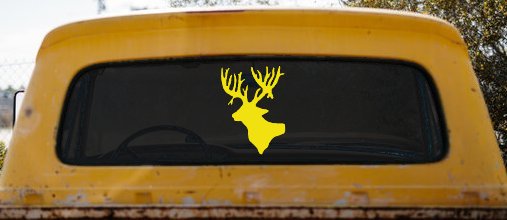 Deer Head Hunting Car or Truck Window Decal Sticker