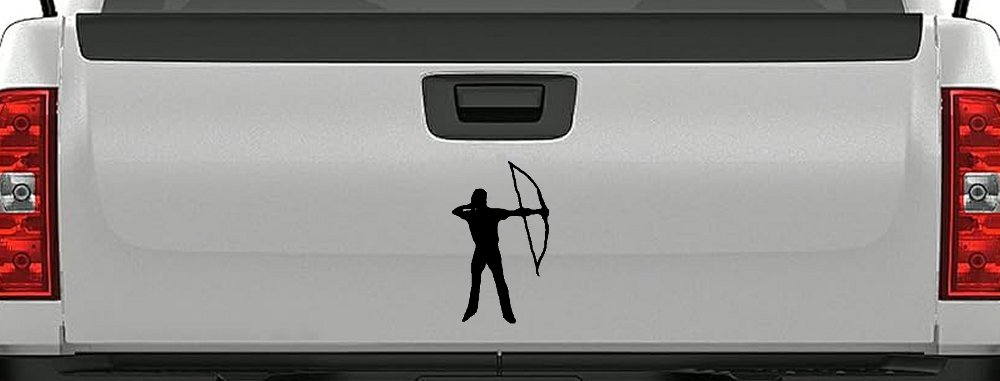 Bow Hunter Hunting Car or Truck Window Decal Sticker (Black)