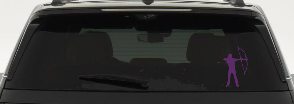 Bow Hunter Decal for Cars & Trucks - Vinyl Hunting Sticker (Violet)