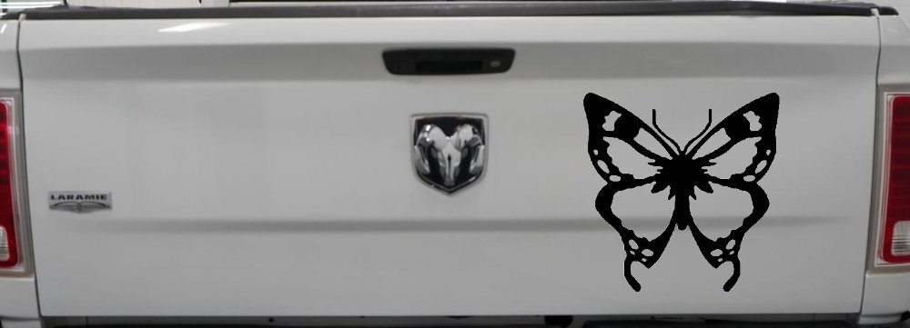 Monarch Butterfly Butterflies Car or Truck Window Decal Sticker (Black)