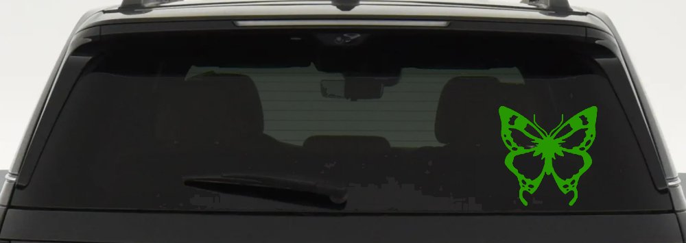 Monarch Butterfly Butterflies Car or Truck Window Decal Sticker (Lime)