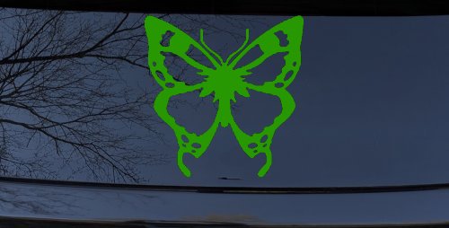Monarch Butterfly Butterflies Car or Truck Window Decal Sticker (Lime)
