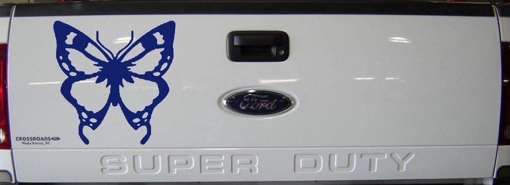 Monarch Butterfly Butterflies Car or Truck Window Decal Sticker (Navy)