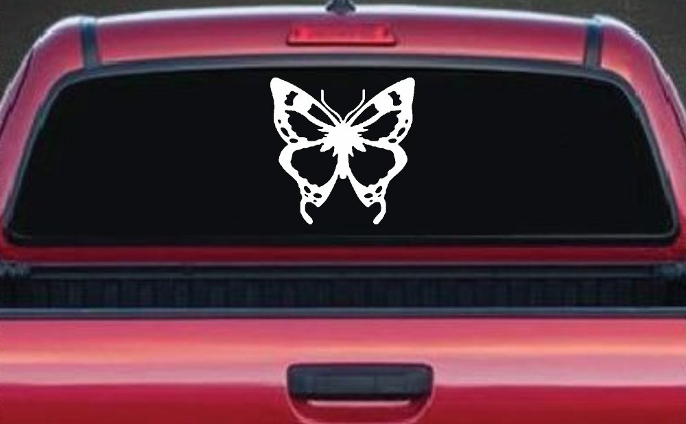 Monarch Butterfly Butterflies Car or Truck Window Decal Sticker (White)