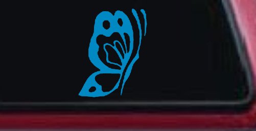 Butterfly Side Butterflies Car or Truck Window Decal Sticker (Blue)
