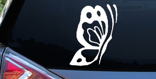Butterfly Side Butterflies Car or Truck Window Vinyl Decal Sticker (White)