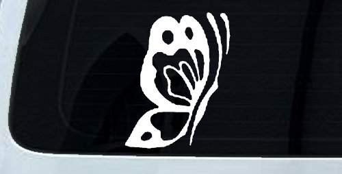 Butterfly Side Butterflies Car or Truck Window Decal Sticker (White)