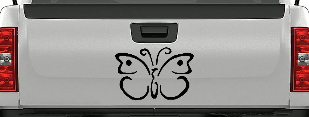 Butterfly Butterflies Car or Truck Window Decal Sticker (Black)