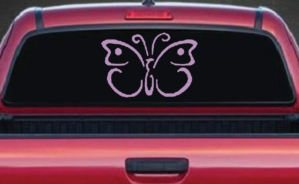 Butterfly Butterflies Car or Truck Window Decal Sticker (Lilac)