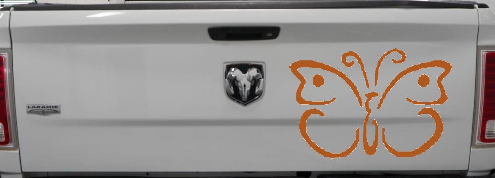 Butterfly Butterflies Car or Truck Window Decal Sticker (Nut Brown)