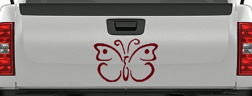 Butterfly Butterflies Car or Truck Window Vinyl Decal Sticker (Purple Red)