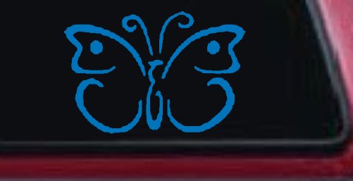 Butterfly Butterflies Car or Truck Window Decal Sticker (Sky Blue)
