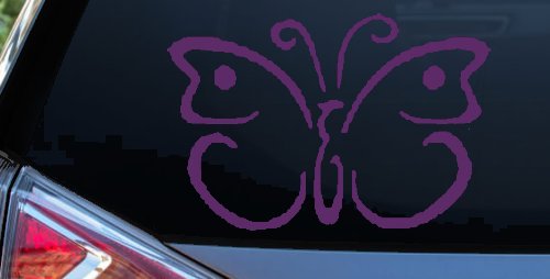 Butterfly Butterflies Car or Truck Window Decal Sticker (Violet)