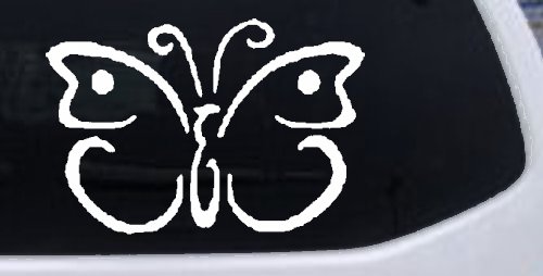 Butterfly Butterflies Car or Truck Window Vinyl Decal Sticker (White)
