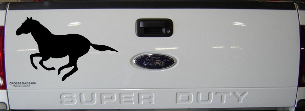 Horse (full body)running Car or Truck Vinyl Window Decal Sticker (Black)