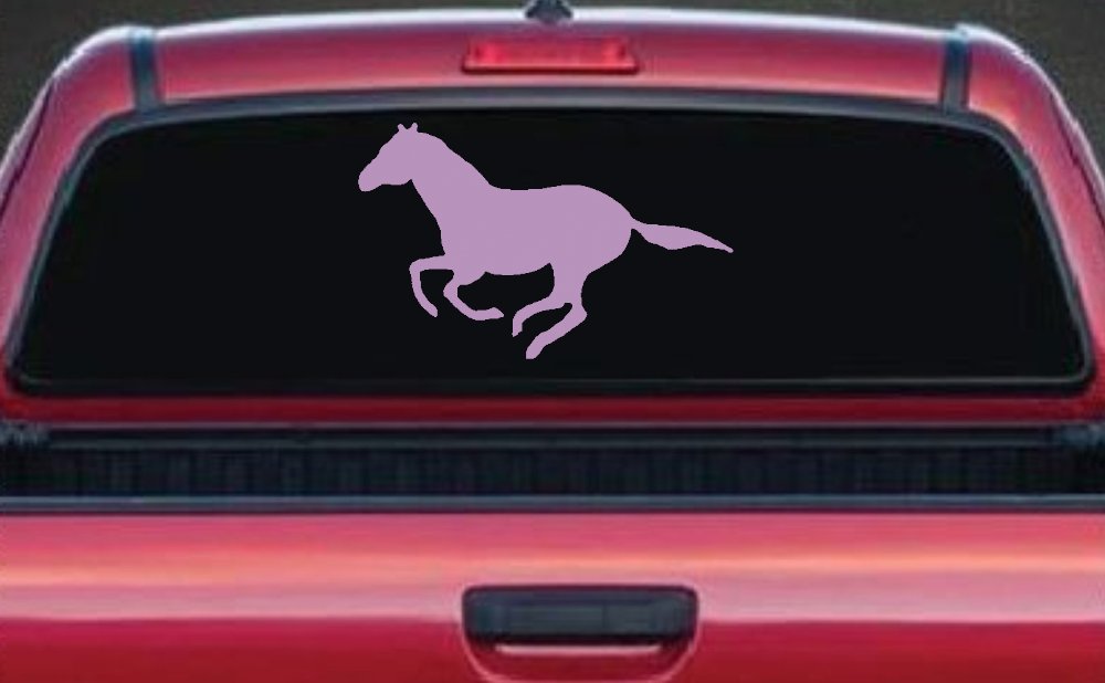 Horse Mustang Running Western Farm Ranch Rodeo Car or Truck Window Decal Sticker (Lilac)