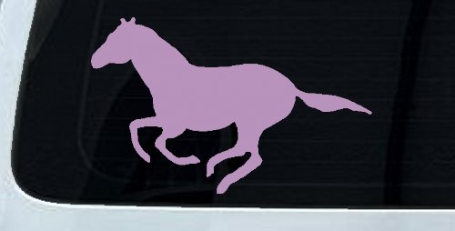 Horse Mustang Running Western Farm Ranch Rodeo Car or Truck Window Decal Sticker (Lilac)