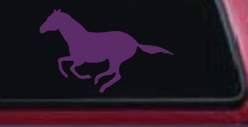 Horse Mustang Running Western Farm Ranch Rodeo Car or Truck Window Decal Sticker (Violet)