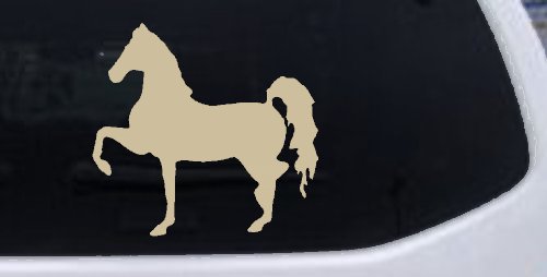 Horse Prancing Rodeo Ranch Farm Western Car or Truck Window Decal Sticker (Desert Sand)
