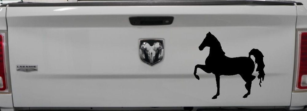 Horse Prancing Rodeo Ranch Farm Western Car or Truck Window Decal Sticker (Matte Black)
