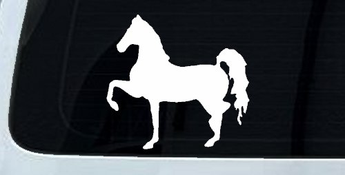 Horse Prancing Rodeo Ranch Farm Western Car or Truck Window Decal Sticker (White)