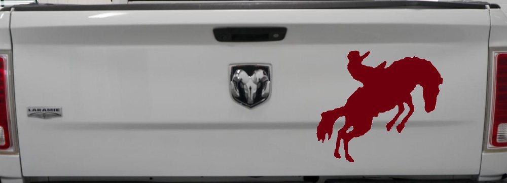 Rodeo Bucking Bronco Cowboy Western Farm Ranch Car or Truck Window Decal Sticker