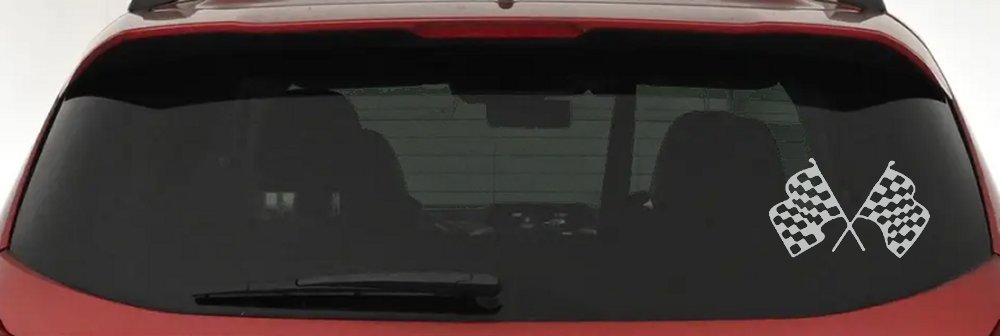 Racing Flags Car or Truck Window Decal Sticker