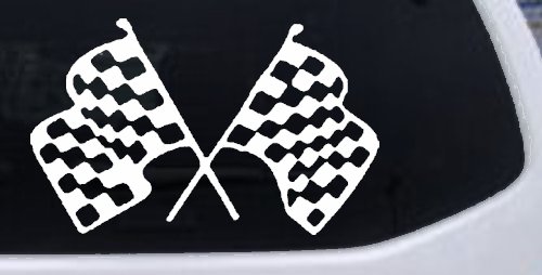 Racing Flags Car or Truck Window Decal Sticker