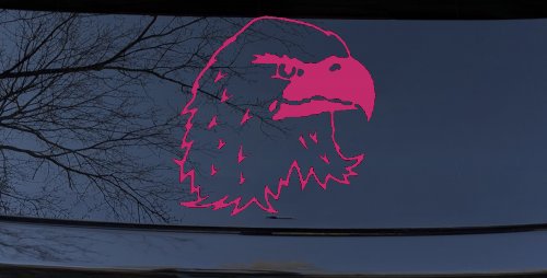 Eagle Head Car or Truck Window Decal Sticker (Hot Pink)
